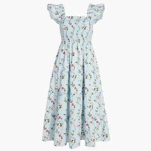 The Ellie Nap Dress Pond Floral Poplin · Size: S